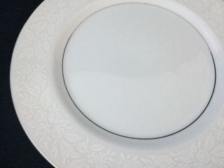 Set of 8 Mikasa Madeira White 5603 Dinner Plates - 3