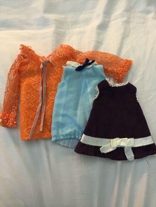 Ideal Crissy Doll Orange Dress,  Velvet & Mia Clothes