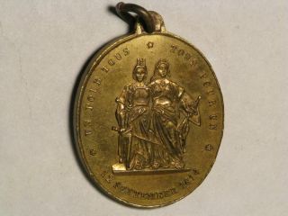 Switzerland - Medal 1869 55 Years Geneva Joins Union 32mm X 40mm Bronze Xf - Au