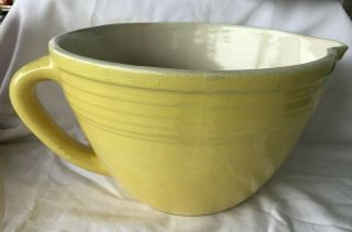 Vintage Uhl Pottery B8 Batter Bowl Yellow Huntingburg Indiana