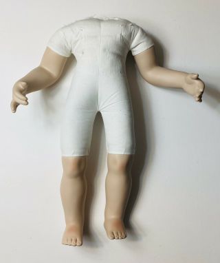 Vtg Cloth 14” Long Doll Body Porcelain Limbs Parts Dolls Restore For 19” Dolls
