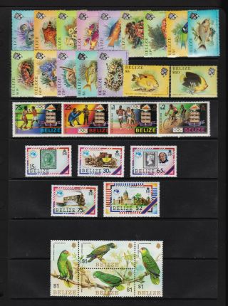 Belize - 4,  Nh Commemorative Sets From 1984,  Cat.  $ 38.  30