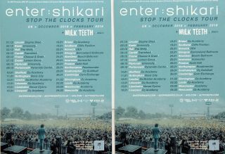 Enter Shikari 2018 - 2019 Stop The Clocks Tour Flyers X 2
