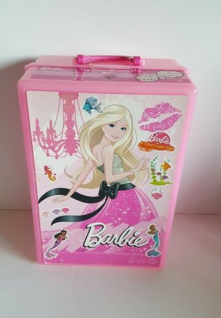 Mattel Barbie Doll Trunk Pink Accessory Hard Carrying Case Travel (2009)