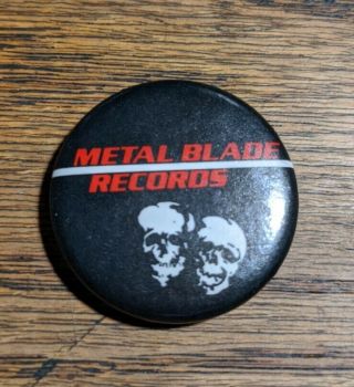 Metal Blade Records Button Pin Badge Heavy Thrash Speed Metal Slayer