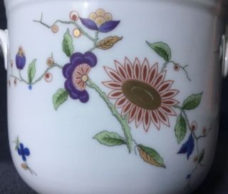 Richard Ginori Italy Oriente Gilt Floral Porcelain Cache Pot Jardiniere Planter 3
