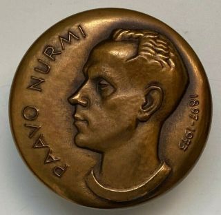 Finland Raimo Heino 1974 Bronze Art Medal " Paavo Nurmi " 60 Mm,  233gr,  Nr777/5000