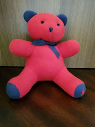 Ralph Lauren Polo Stuffed Teddy Bear Red Bear 100 Cotton Plush Teddy Bear
