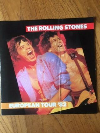 Rolling Stones European Tour 1982 Programme And Ticket.