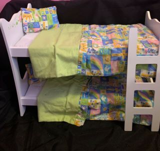 Doll Bunk Beds For 18 Inch Size Dolls With Ladder Perfect For American Girl Doll