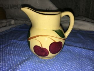 Watt Pottery Double Apple 62 CREAMER Vintage 4 Leaf 4 & 1/2 