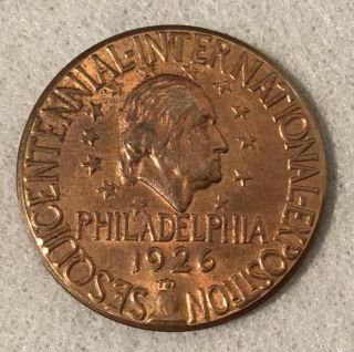 1926 Bronze Sesquicentennial International Exposition Philadelphia Coin