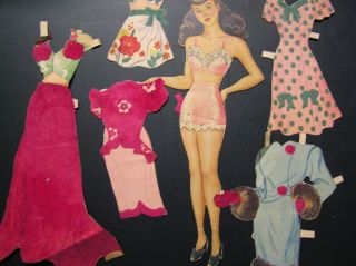 Vintage 1940s - 50s paper dolls, 2