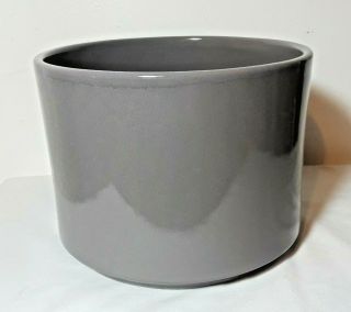 Vintage Gainey Ceramic Pottery Mid - Century Modern Planter Pot Grey Gray 8 " X 6 "