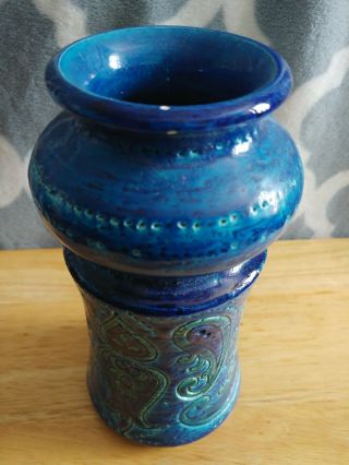 Rosenthal Netter Bitossi Vase Vintage Italian Rimini Blue Aldo Londi 2