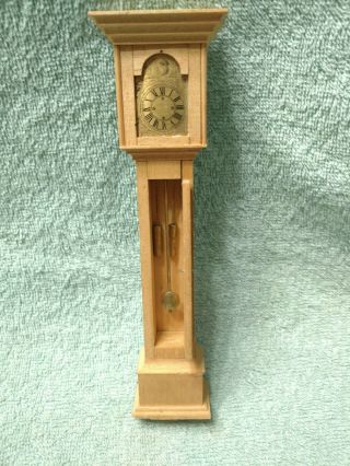 4 Doll House Bare Wood Furniture Unfinished Grandfather Clock Dresser Tables 2