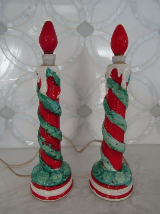 2 Vintage Relco Japan Christmas Electric Candle Lamp Lights
