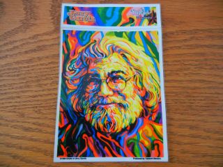 Vintage Grateful Dead Jerry Garcia Decal Sticker Portrait Yujean Tie Dye