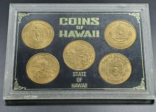 Hawaii Trade So - Called Dollars Set 5 Aloha Hilo Honolulu Kauai Maui Token Coins