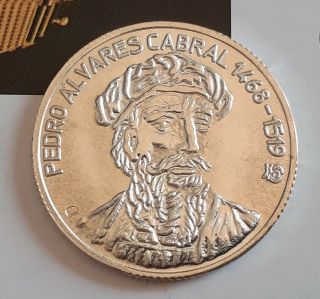Discoveries Silver Medal 925 / Navigator And His Ship,  Pedro Álvares Cabral