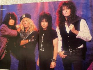 Motley Crue,  Whitesnake,  Double Two Page Vintage Centerfold Poster