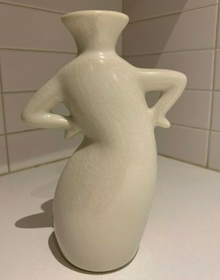 Vintage Signed Michael Lambert Art Pottery Figural Bud Vase