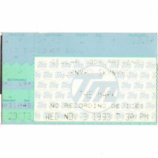 Lynyrd Skynyrd & Bad Co & Brother Cane Concert Ticket Stub 11/3/93 Moline Il