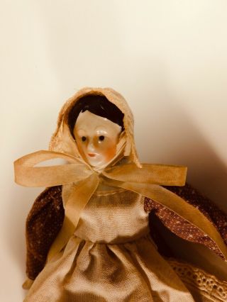 Vintage 7 1/2 Inch Doll; Porcelain Head,  Shoulders,  Hands and Feet 2