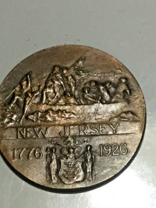 1926 Jersey Token Medal Commemorating Signing Declaration Of Independence