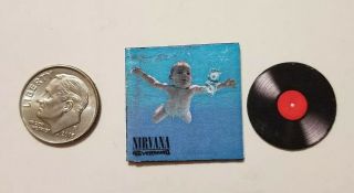 Dollhouse Miniature Record Album 1 " 1/12 Scale Nirvana Nevermind 90s Music