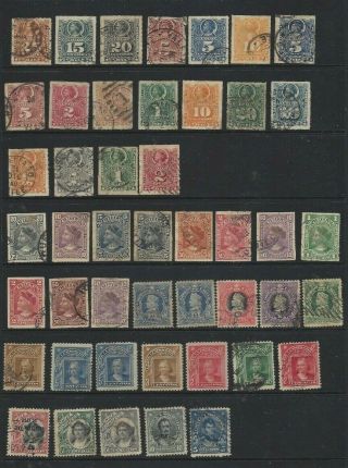 Chile Selection X56 Mint/vfu Stamps Circa 1877 - 1910 Hinged