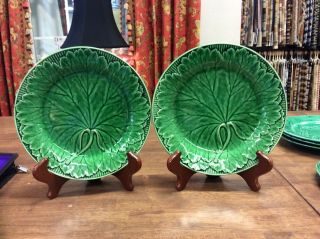Pair Or Antique Wedgwood Majolica Plates