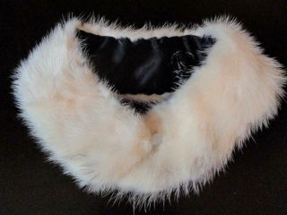 Real Fur Vintage White Mink Stole Fit 18 " 20 " 21 " Miss Revlon Cissy Fashion Doll