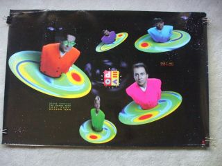 Devo 1990 Promo Poster Smooth Noodle Maps & Post Post - Modern Man Enigma Records