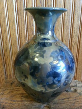 Jerry Reinwand Crystalline Porcelain Vase - Portage Wi - - One Of A Kind