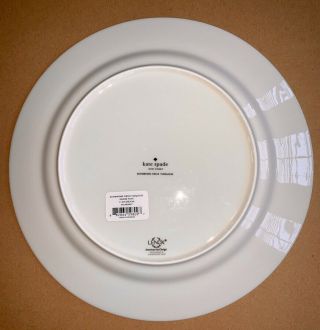 Kate Spade York Nag ' s Head Navy Dinner Plates by Lenox - Set of Four - NWT 3