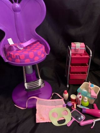 Our Generation Doll Beauty Salon Hair Stylist Chair For American Girl 18 " Dolls
