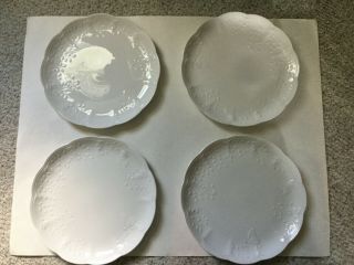Set Of 4 Lenox Butterfuly Meadow Cloud 11 " Dinner Plates White