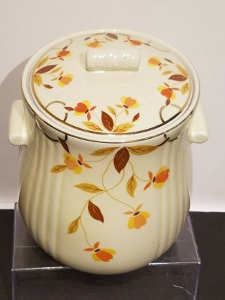 Vintage Hall ' s Superior Jewel Tea Autumn Leaf Cookie Jar.  NR 2