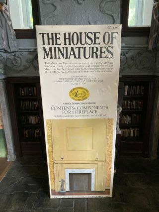 Vintage Miniature Dollhouse Kit House Of Miniatures Tidewater Virginia Fireplace