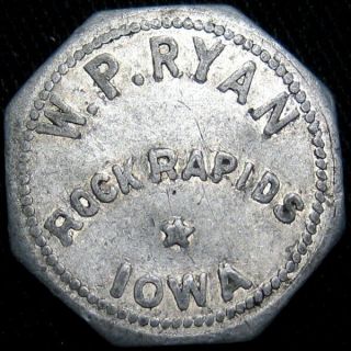 1947 Rock Rapids Iowa Good For Token W P Ryan