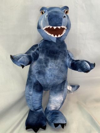 Build A Bear Blue Dinosaur T - Rex Plush Stuffed Animal Voice Box Roaring Sound