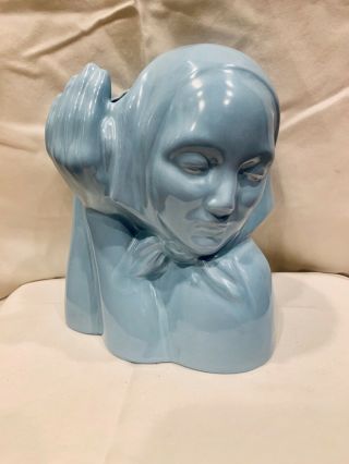 Vintage 1950’s Catalina Island Pottery 7” Figural Lady Head Vase C801 Cali