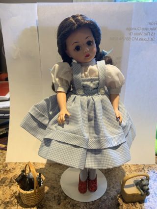 Vintage Madame Alexander Wizard Of Oz Dorothy Doll W/toto Dog 13200 With Stand