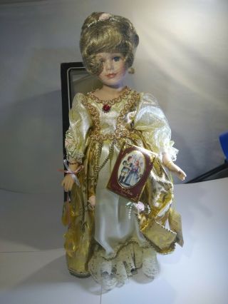 Geppeddo Porcelain Doll Cinderella At The Ball 15in.  Doll Fairy Tale Series