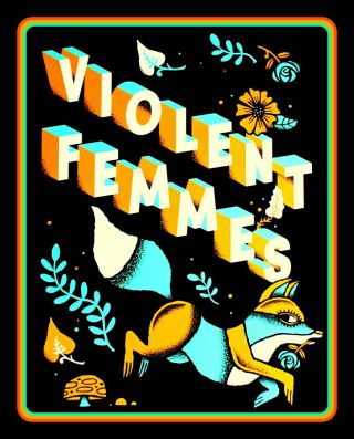 Rare 4.  5 " The Violent Femmes Fox & Flowers Vinyl Sticker.  80 