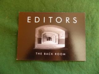Memorabilia: Editors The Back Room Promo Postcard 2000 