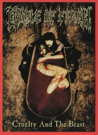 Cradle Of Filth Cruelty And The Beast Orig Promo Postcard 1998 Black Death Metal