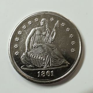 1861 Confederate States Of America Half Dollar Coin Token Fantasy Csa Civil War