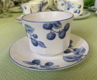 Tiffany & Co.  Bone China Nature Cup & Saucer,  Blackberry,